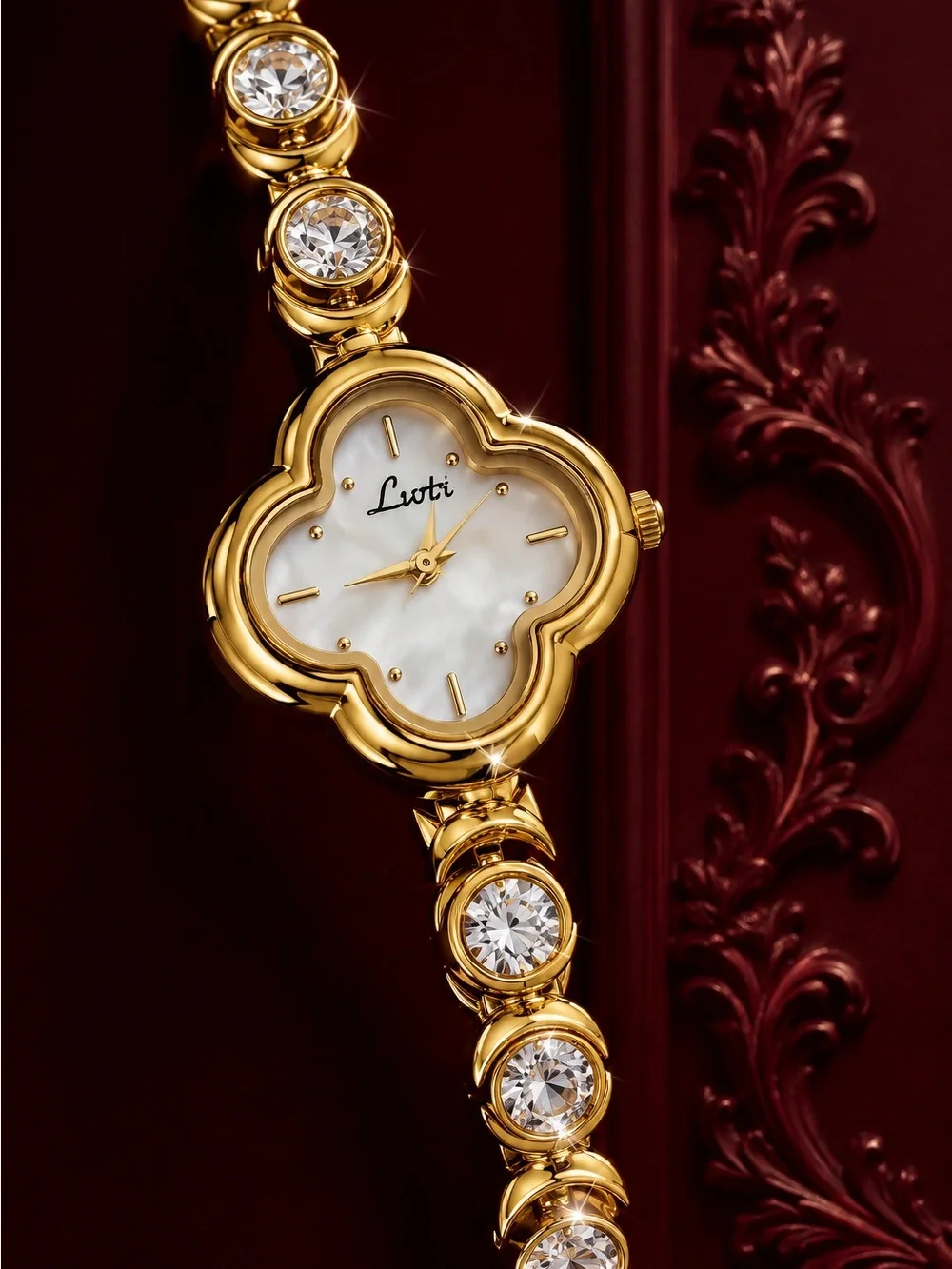 Gold-Tone Clover Bracelet Watch - Gold